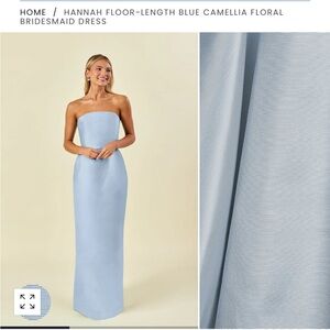 Strapless Blue Dress